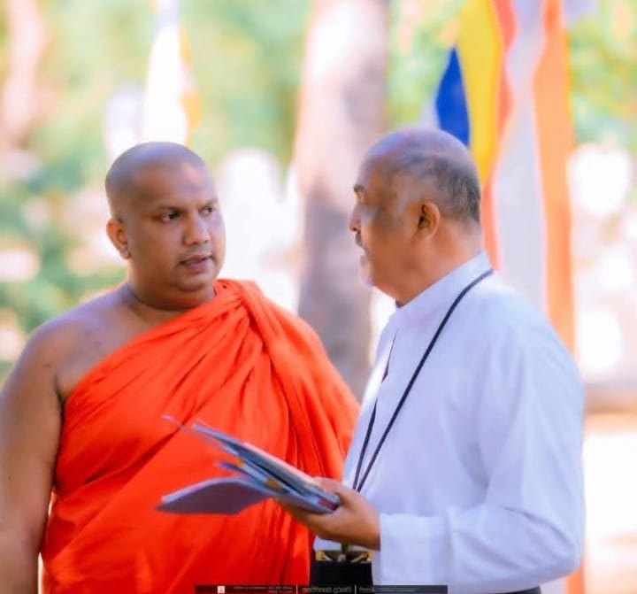 Buddhist monk and Christian leadership participating in NVF Poson National Harmony interfaith dialogue